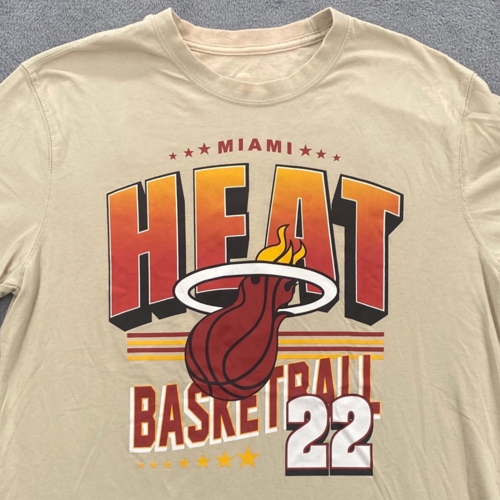 Jimmy Butler T-Shirt Mens XL NBA Miami Heat Tan 22 Basketball Graphic Tee